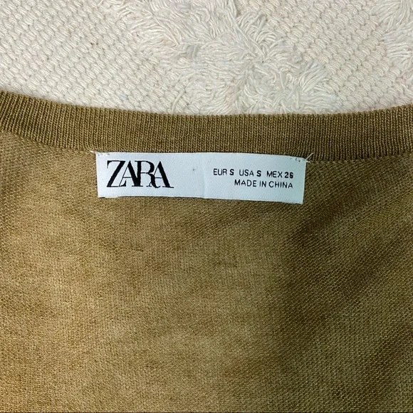 Zara Linen Blend Button Down Lightweight Cardigan Size Small - Picture 15 of 15